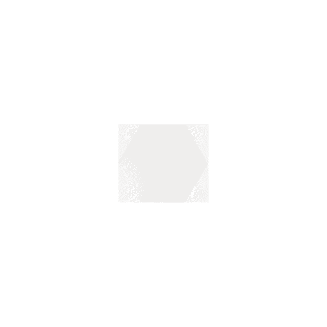 Equipe Chevron Hexagon White Matt 12.4cm x 10.7cm Wall Tile PER BOX