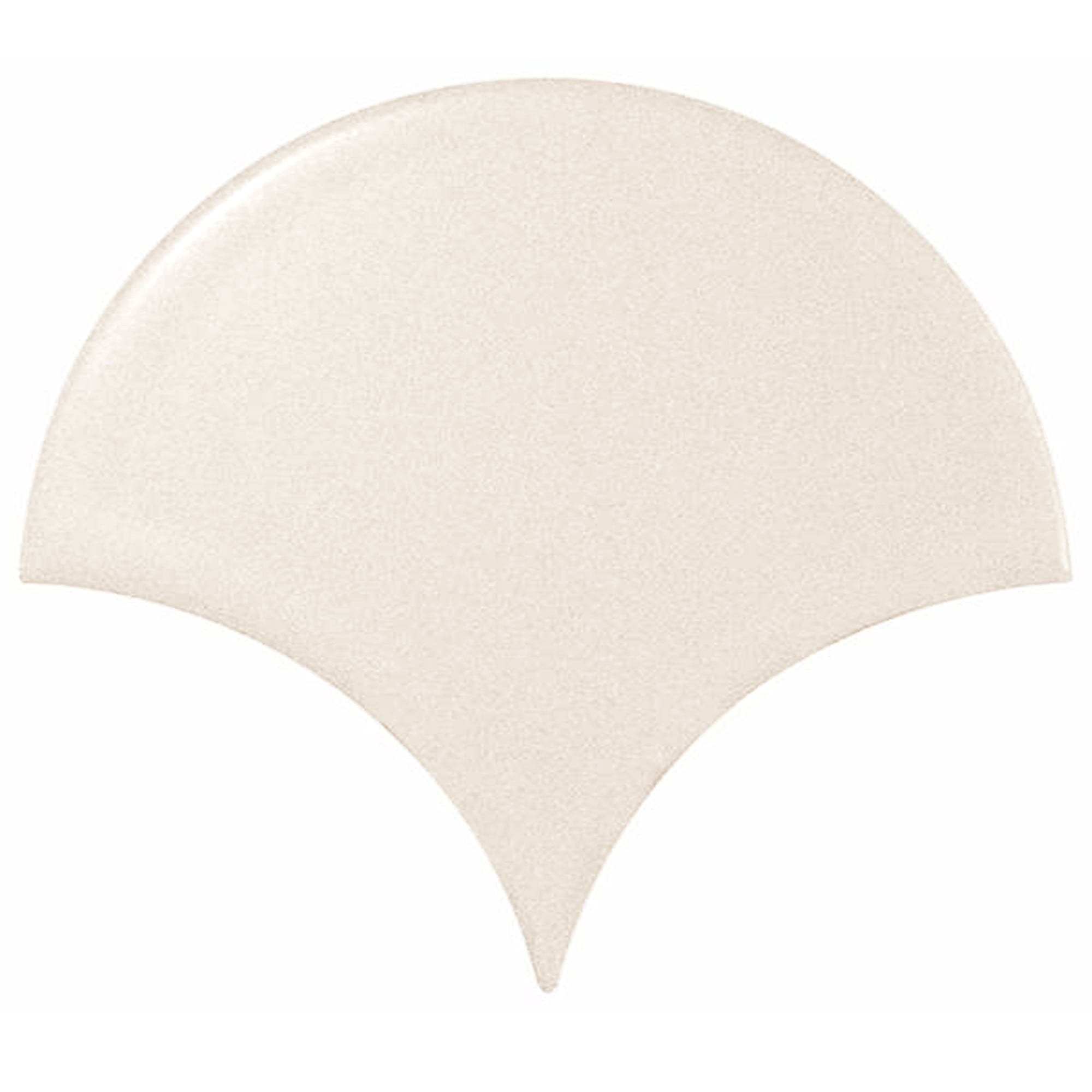 Cream Gloss Fan Mosaic Tiles - Equipe Cream Fan Wall Tile