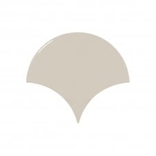 Fan Greige Gloss 10.6cm x 12cm Wall Tile