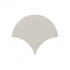 Fan Light Grey Gloss 10.6cm x 12cm Wall Tile
