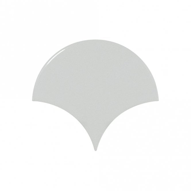 Equipe Fan Sky Blue Gloss 10.6cm x 12cm Wall Tile