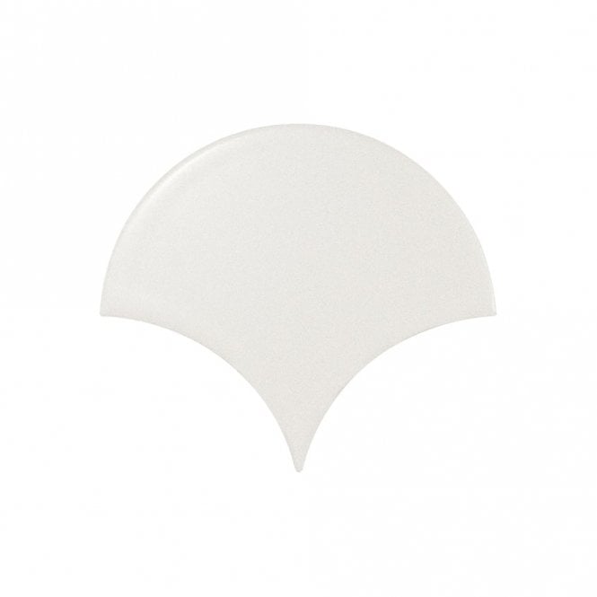 Equipe Fan White Matt 10.6cm x 12cm Wall Tile
