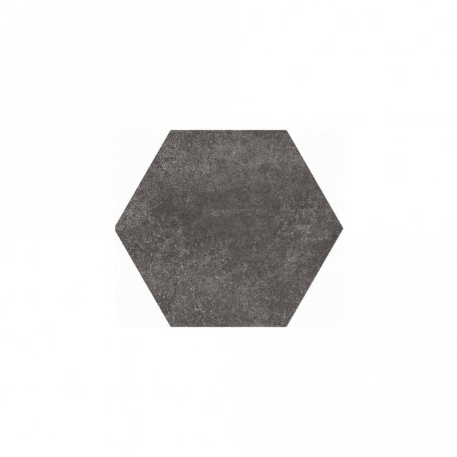 Equipe Hexatile Cement Black 17.5cm x 20cm Wall & Floor Tile