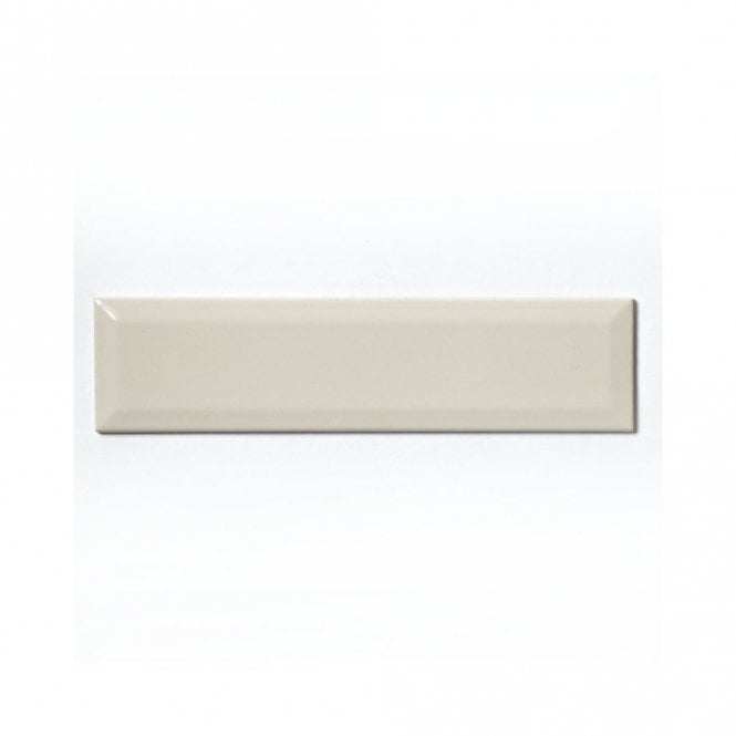 Equipe Metro Brick Bevelled Gloss Cream 7.5cm x 30cm Wall Tile