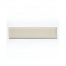 Metro Brick Bevelled Gloss Cream 7.5cm x 30cm Wall Tile