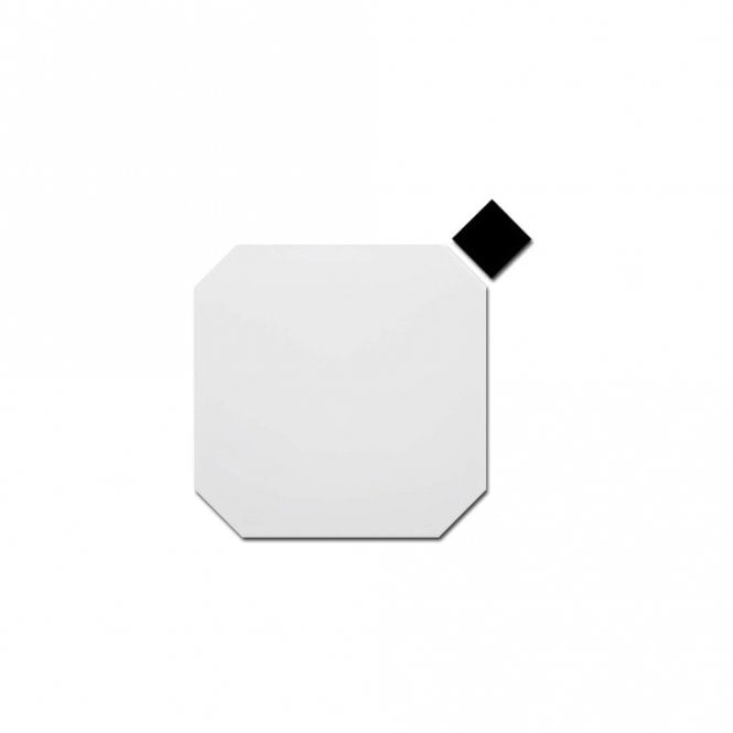 Equipe Octagon Matt White 20cm x 20cm & Taco Negro Mate 4.6cm x 4.6cm Tile (Full Set Deal)