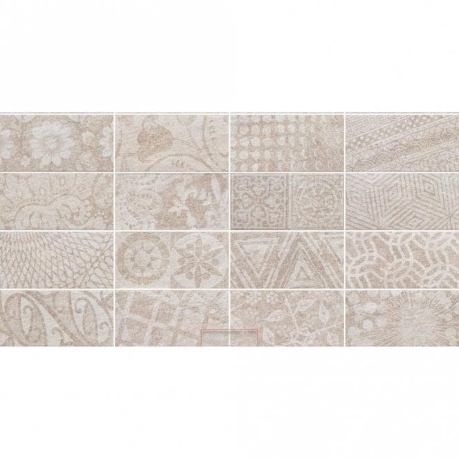 Equipe Quarcity Cream Decor 7.5cm x 30cm Wall Tile