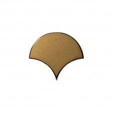 Fan Metallic Gold Gloss 10.6cm x 12cm Wall Tile