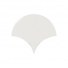 Fan White Gloss 10.6cm x 12cm Wall Tile