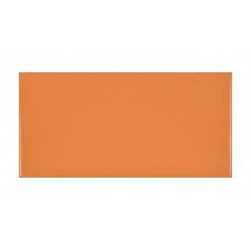 Flat Brick Gloss Orange 10cm x 20cm Wall Tile