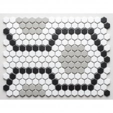 Geomet Hexagon Mix (2.3cm x 2.3cm) 30.3cm x 40cm Mosaic Tile