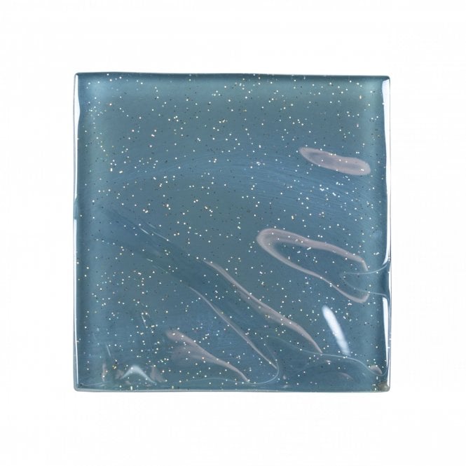Gia Aqua Sparkle 9.8cm x 9.8cm Glass Tile