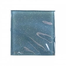 Gia Aqua Sparkle 9.8cm x 9.8cm Glass Tile