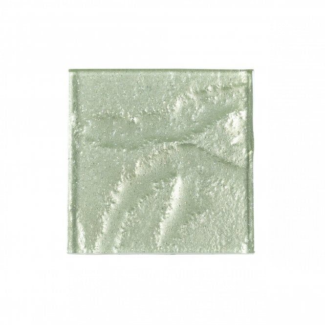 Gia Sage Sparkle 9.8cm x 9.8cm Glass Tile