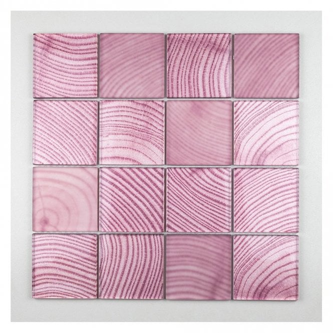 Glacier Rose Wood 30cm x 30cm Mosaic Tile