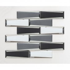Glass Black Mix 30cm x 30cm Mosaic Tile