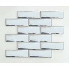 Glass Mirror White 30cm x 30cm Mosaic Tile