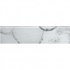Glass Shell White 7.5cm x 30cm Wall Tile