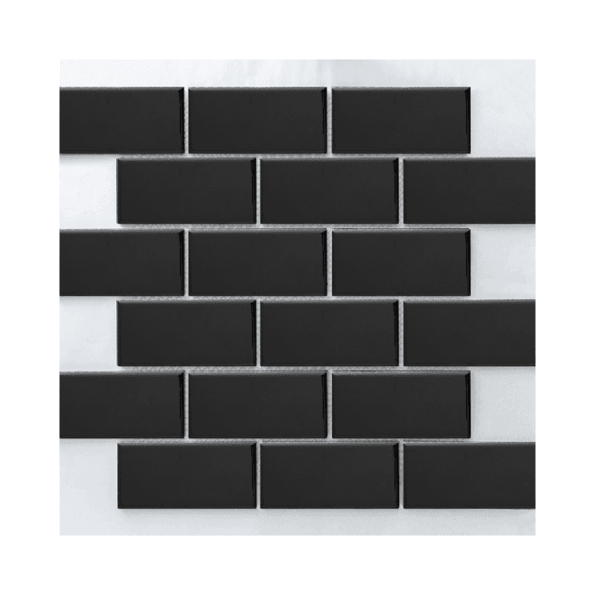 Gloss Black Bond Tiles 4.5cm X 9.5cm Wall & Floor Tile