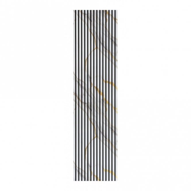 Golden White Gloss Acoustic Wood Panel 240cm x 60cm x 21mm