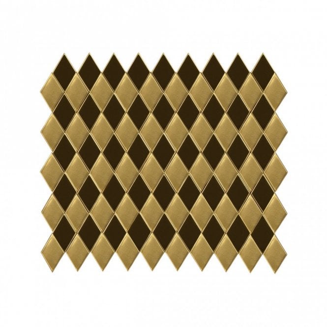 Diamond Pillow Gold 28.5cm x 30cm Mosaic Tile