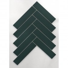 Herringbone Buckingham Green Matt  20.9cm x 24.7cm (3.2cmx 14.5cm) Wall & Floor Mosaic