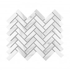 Herringbone Staturio Matt 31.8cm x 24.7cm Wall & Floor Mosaic