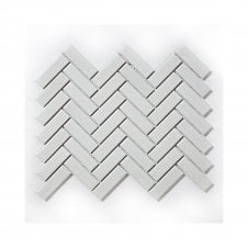 Herringbone White Matt 31.8cm x 24.7cm Wall Mosaic