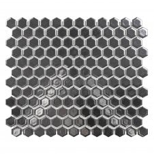 Hexagon Silver (2.3cm x 2.3cm) 30cm x 26cm Mosaic Tile