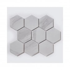 Hexagon Staturio Matt (9.5cm x 9.5cm) 25.6cm x 25.6cm Mosaic Tile