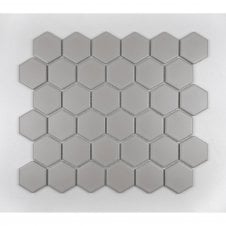 Hexagon Taupe Matt (5.1 cm x 5.9cm) 32cm x 28cm Mosaic Tile