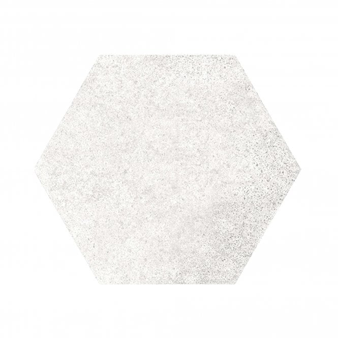 Hexatile Cement White 17.5cm x 20cm Wall & Floor Tile