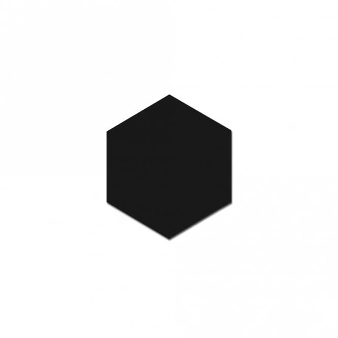 Hexatile Matt Black 17.5cm x 20cm Wall & Floor Tile