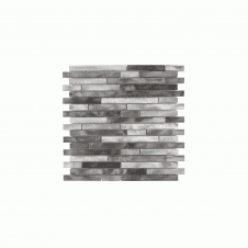Interlocking Aluminium Brushed Steel Silver Grey Mix 30cm x 30cm Mosaic