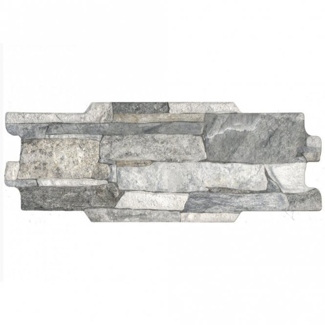 Italian Design Muretto 3D Grey 16cm x 40cm Wall & Floor Tile