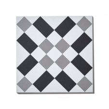 Patchwork B&W 02 20cm x 20cm Wall & Floor Tile