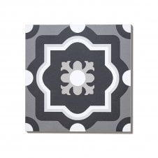 Patchwork B&W 04 20cm x 20cm Wall & Floor Tile