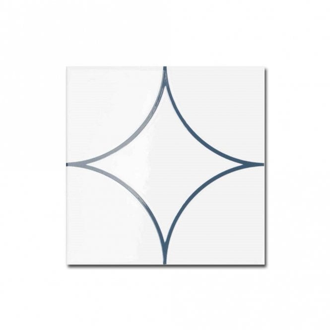 Kenzo Decor Circle Blue 15cm x 15cm Wall Tile