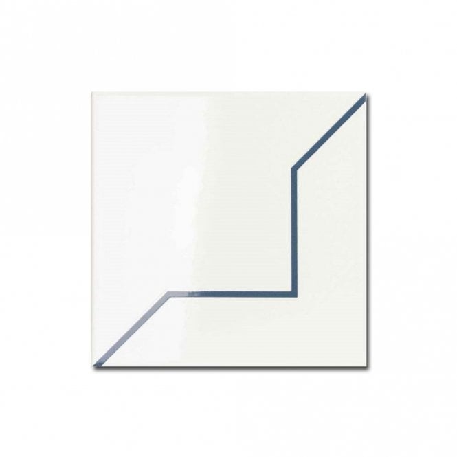 Kenzo Decor Cross Blue 15cm x 15cm Wall Tile