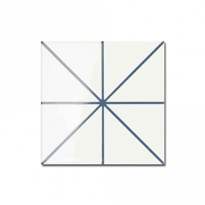 Kenzo Decor Star Blue 15cm x 15cm Wall Tile