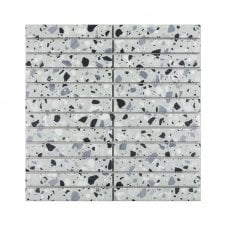 Kit Kat Terrazzo Pearl Grey 30cm x 29.6cm Mosaic Tile
