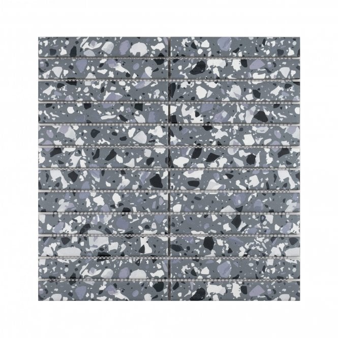 Kit Kat Terrazzo Smoke 30cm x 29.6cm Mosaic Tile