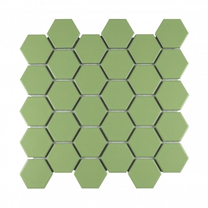 La Maison Lime 27.2cm x 28.2cm (5.1cm x 5.9cm) Hexagon Mosaic Tile