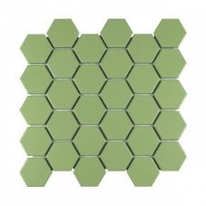 La Maison Lime 27.2cm x 28.2cm (5.1cm x 5.9cm) Hexagon Mosaic Tile