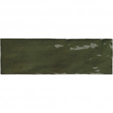 La Riviera Botanical Green 6.5cm x 20cm Wall Tile