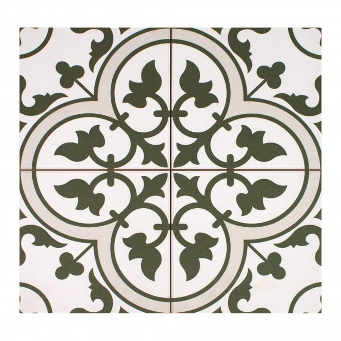 Ledbury Olive Green 45cm x 45cm Wall & Floor Tile