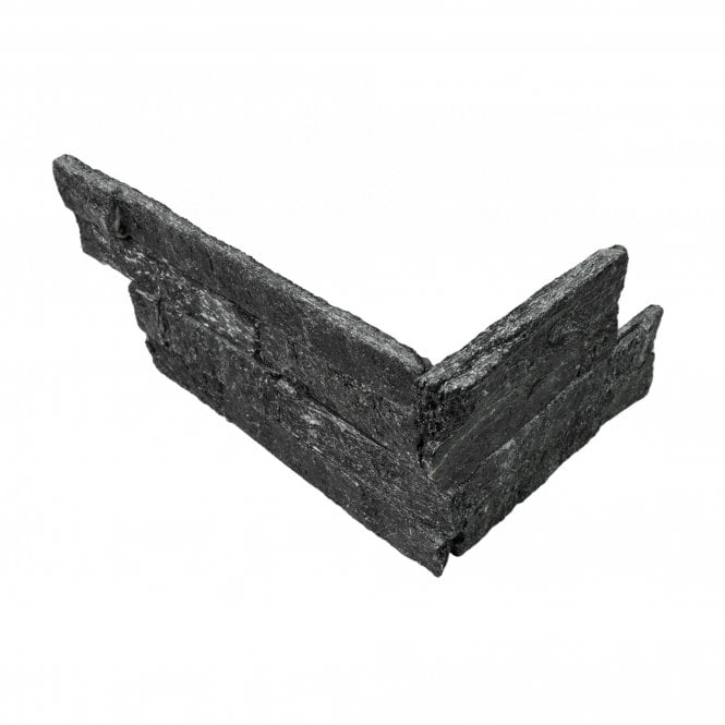 Ledgestone Black Quarzite Corner 10cm x 36cm Wall Tile