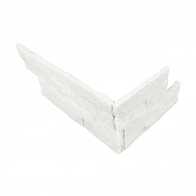 Ledgestone Corner Snow White 10cm x 36cm Wall Tile