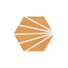 Lily Hex Hexagon Blaze Orange 22.8cm x 19.8cm Wall & Floor Tile