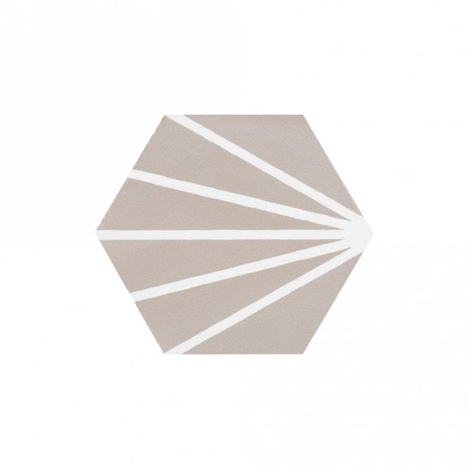 Lily Hex Hexagon Clay 22.8cm x 19.8cm Wall & Floor Tile